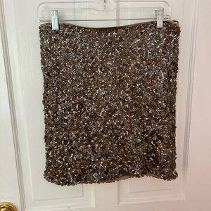 Free people gold sequin mini skirt!